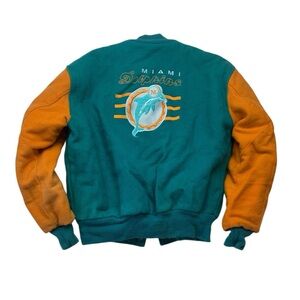 NFL vintage Miami Dolphins AFC Jacket size large wool 90s delong football starte